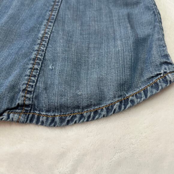 Cloth & Stone Chambray Button Up Shirt Size Medium Casual Lightweight Classic - Picture 12 of 12